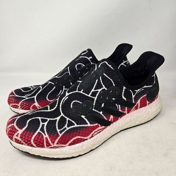 ADIDAS Speedfactory AM4MLS Stylish Black and Red Patterned Sneakers - Picture 3 of 9